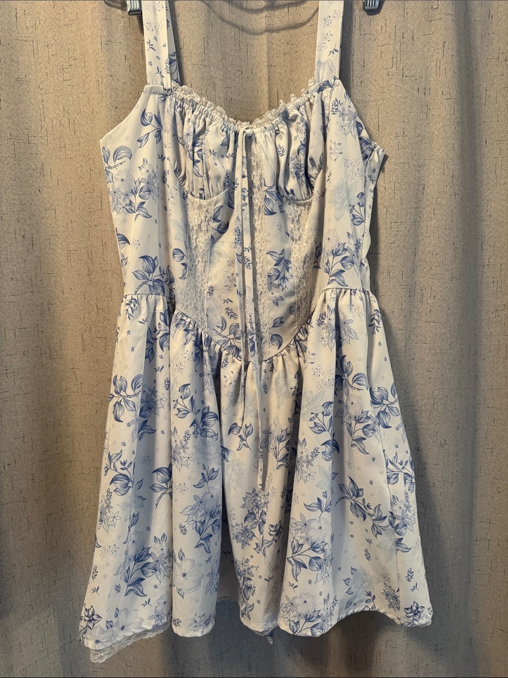 Blue Floral Sundress for Women